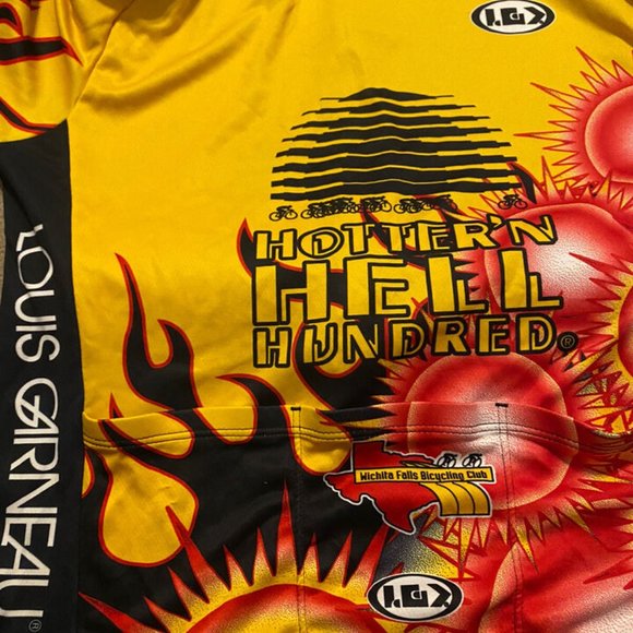 Hotter'n Hell Hundred Louis Garneau SS 3/4 Zip Cycling Jersey XXL B12-14 - Picture 4 of 4